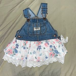 OshKosh B’gosh floral overall dress